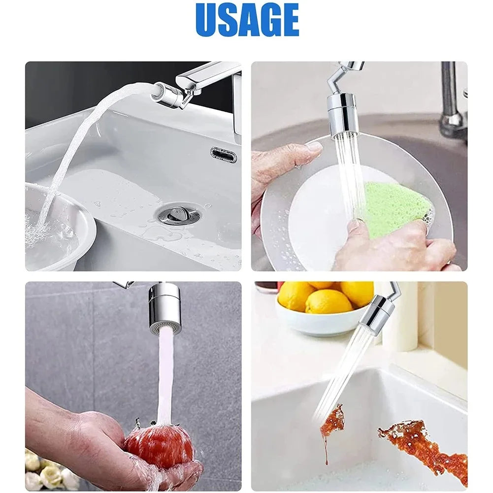 720°Universal Kitchen Faucet Anti-splash Aerator Bathroom Tap Rotatable