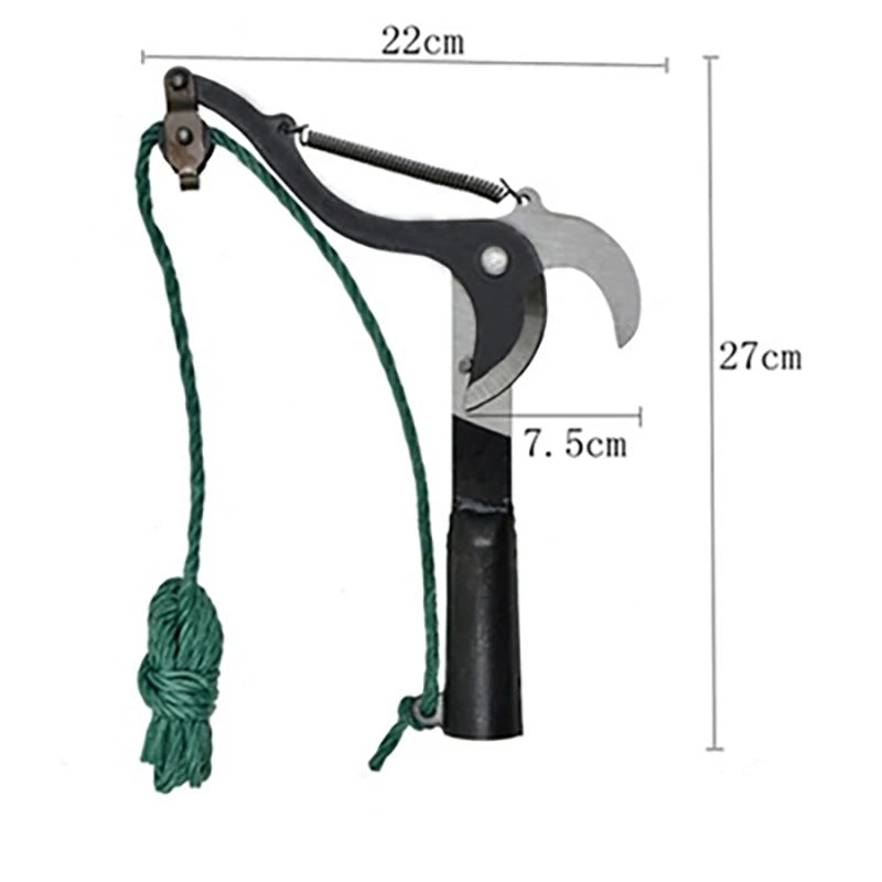 1PC High-Altitude Extension Lopper Branch Scissors Extendable Fruit Tree Pruning Saw Cutter Garden Trimmer Tool With Rope