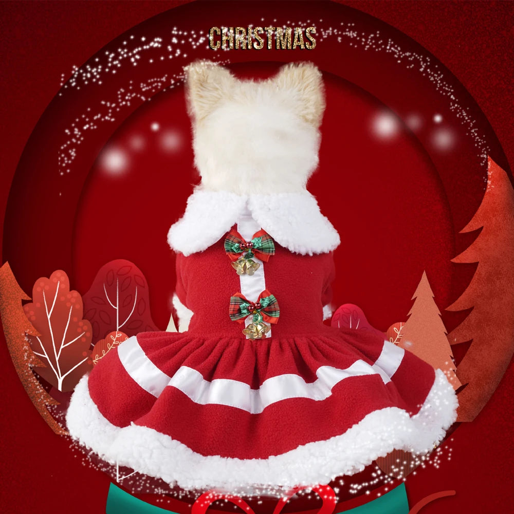 Christmas Winter Pets Dresses Dog Clothes