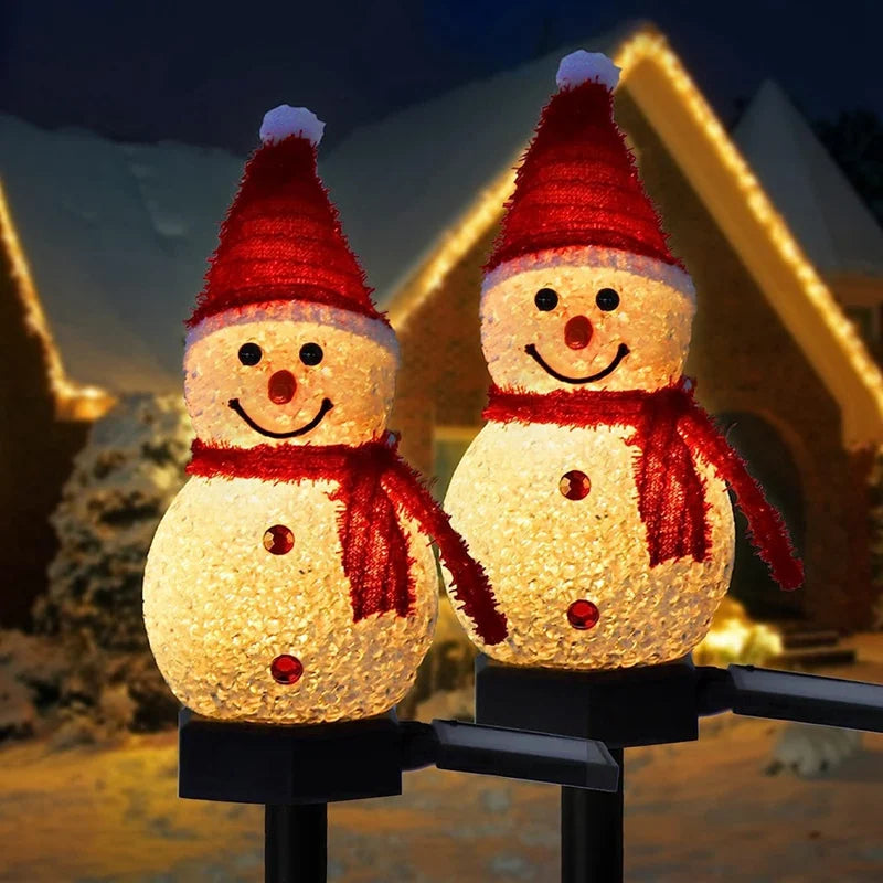 Solar Light Snowman Christmas Outdoor