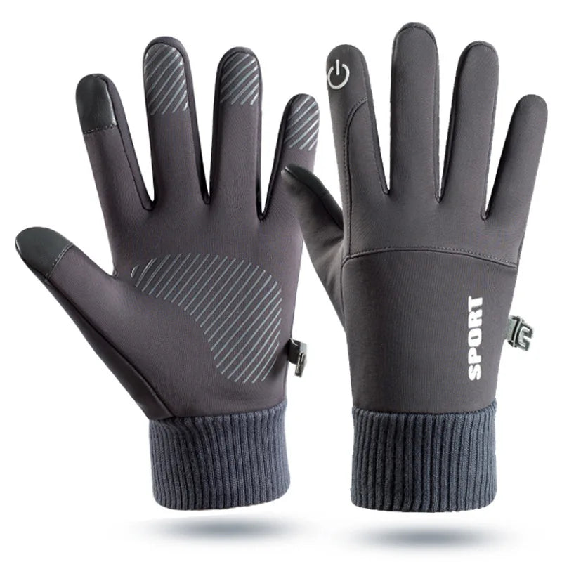 Winter Warm Full Fingers Waterproof Wind proof Cycling Outdoor Sports  Gloves