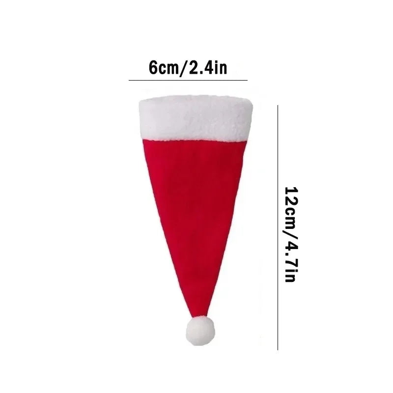 Tableware Bag Holder Christmas Hat Fork Knife Cutlery Bag