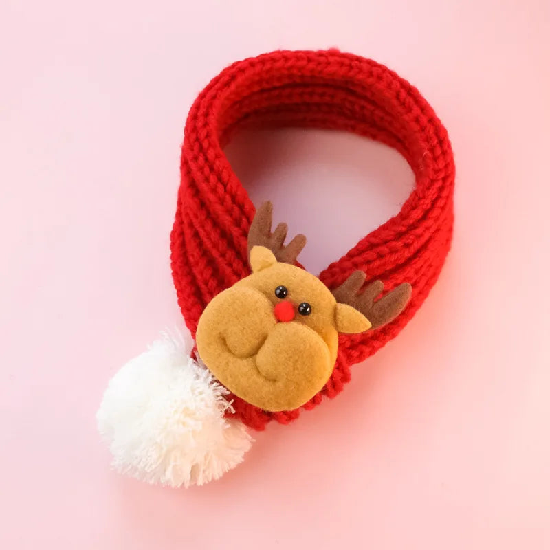 Pet Knitted Christmas Scarf