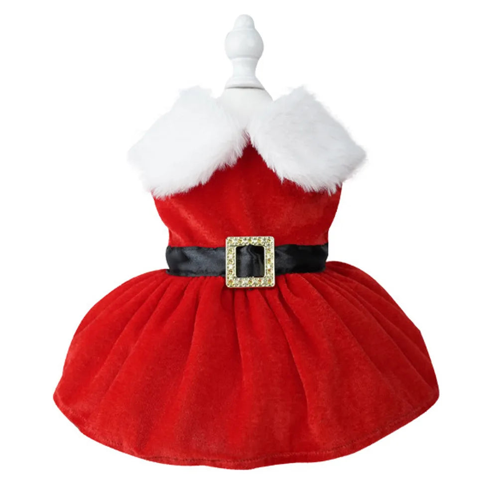 Christmas Winter Pets Dresses Dog Clothes