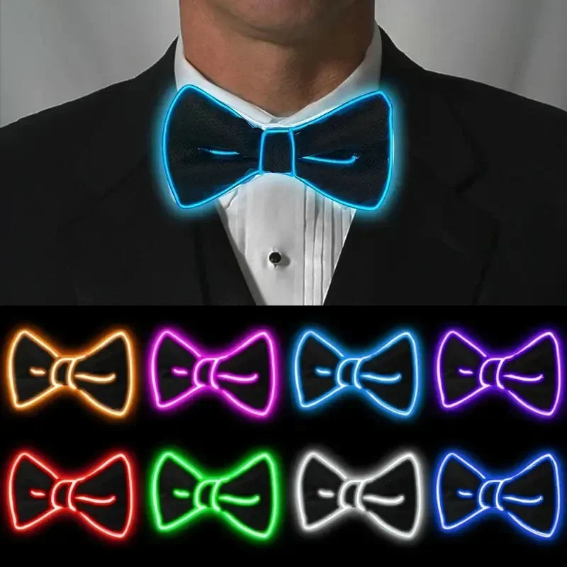 NEW Party Supplies Suspenders with Bow Tie LED Lights Woman Hangers