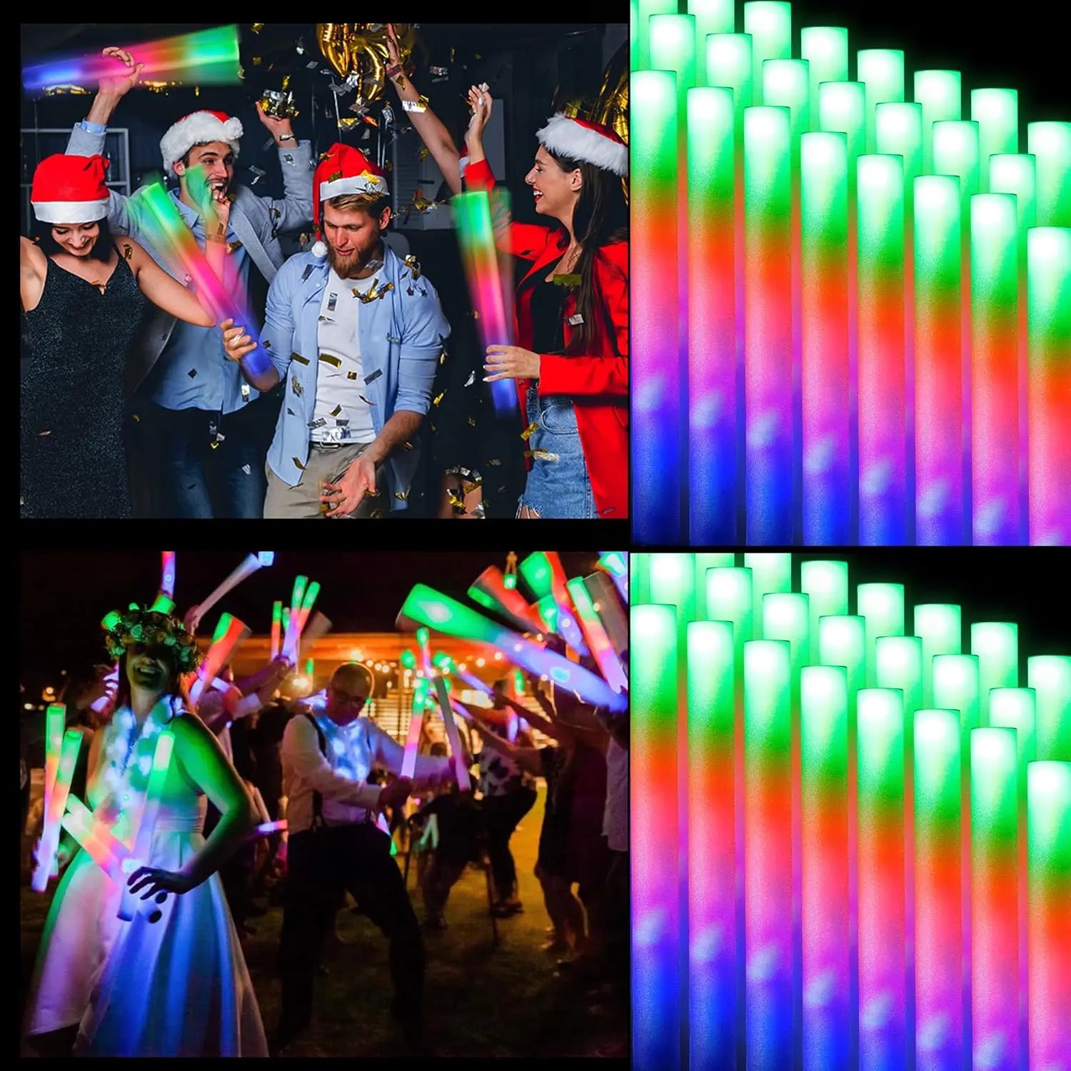 156Pcs Foam Glow Sticks Bulk,Bietrun Light Sticks for Parties Ultra Durable