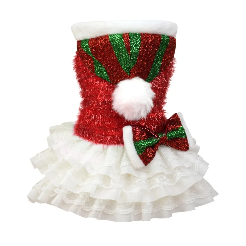 Christmas Winter Pets Dresses Dog Clothes