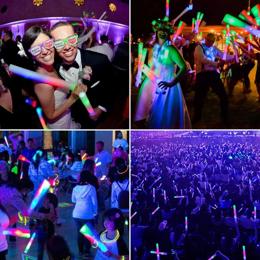 156Pcs Foam Glow Sticks Bulk,Bietrun Light Sticks for Parties Ultra Durable