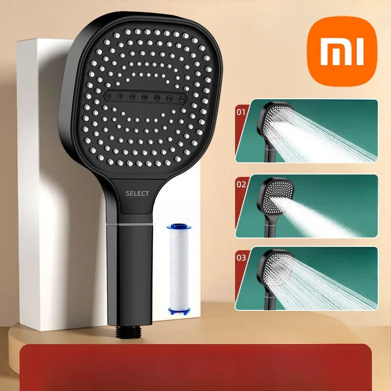 Xiaomi 13cm Large Panel Shower Head 3 Modes Adjustable High Pressure Massage Shower Head