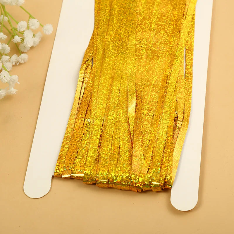 Cheap as a Party Metallic Tinsel Foil Fringe Curtains