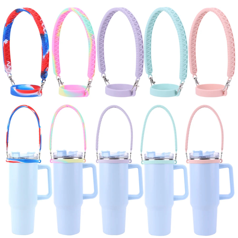 Silicone Water Bottle Handle Fit Most 8-40oz Bottle Water Bottle Strap