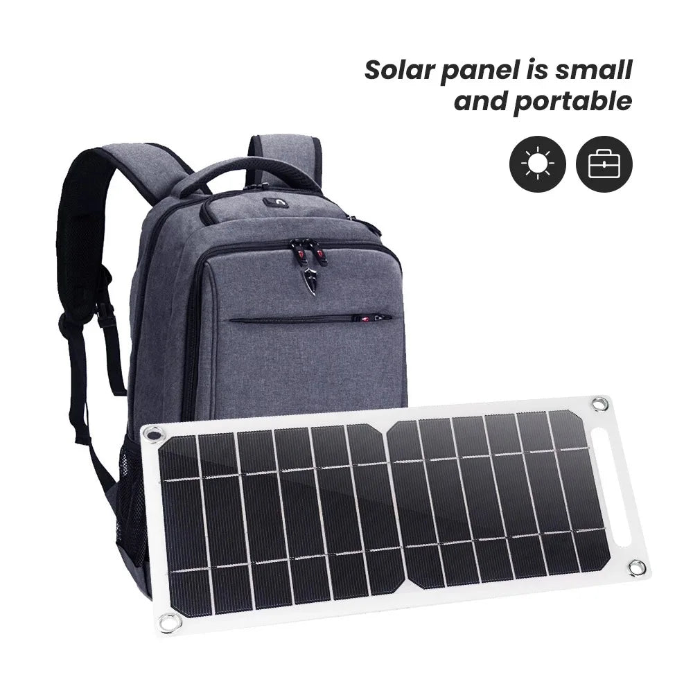 35W Solar Panel With USB Waterproof Outdoor Hiking Camping