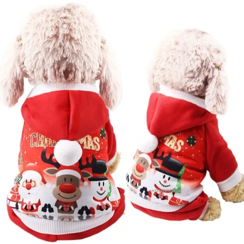 Winter Dog Christmas Jumpsuit Clothes