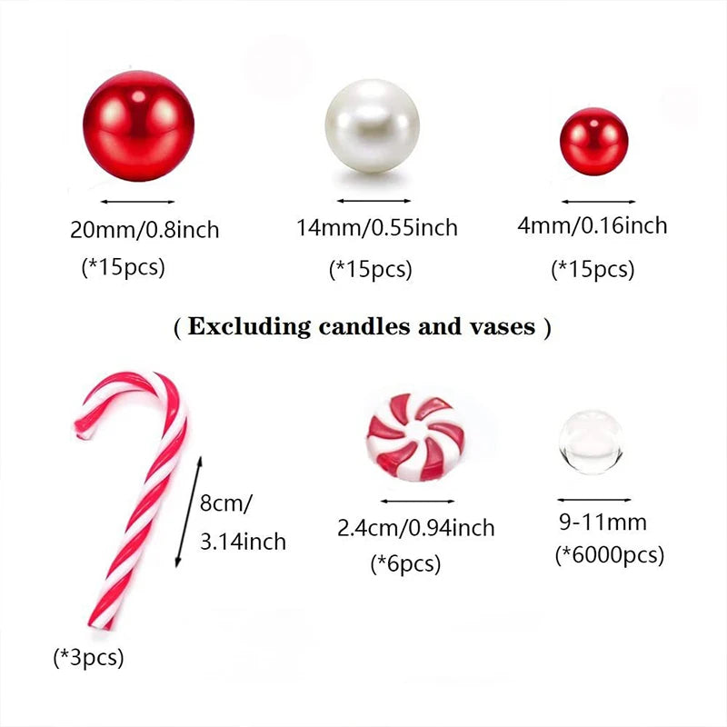 1 Set Christmas Vase Clear Hydrogel vase