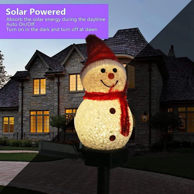 Solar Light Snowman Christmas Outdoor