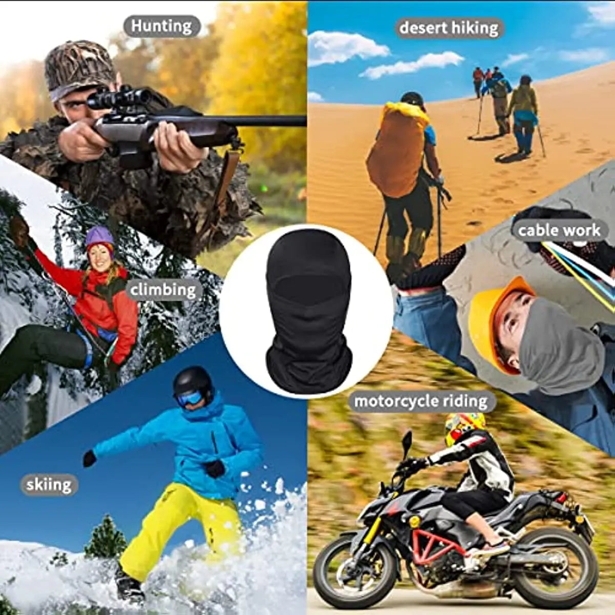 Face Mask for Men Women Full Breathable Cycling Ski cold weather