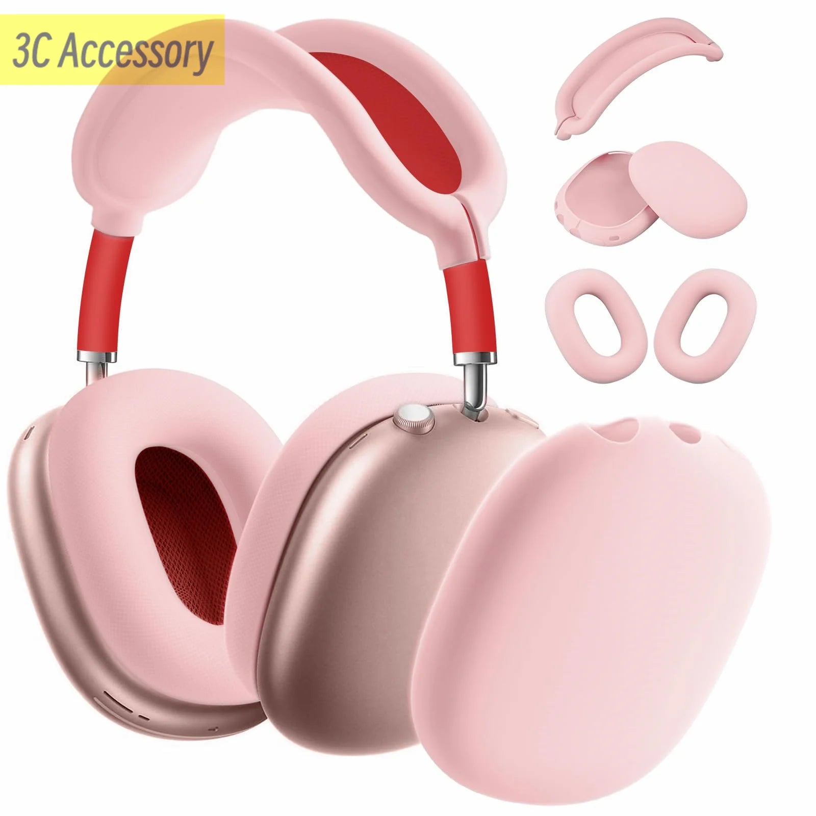 For AirPods Max Headphone liquid Silicone Soft Protective Case Soft comfortable Washable for Airpods Max Earphone Accessories