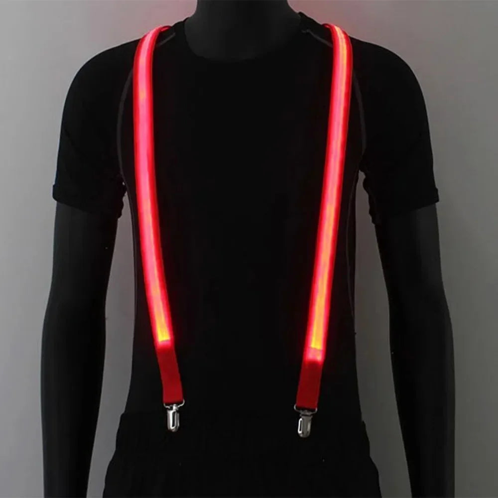 NEW Party Supplies Suspenders with Bow Tie LED Lights Woman Hangers