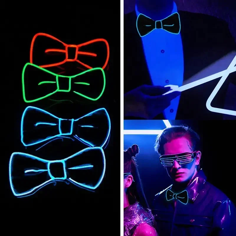 NEW Party Supplies Suspenders with Bow Tie LED Lights Woman Hangers