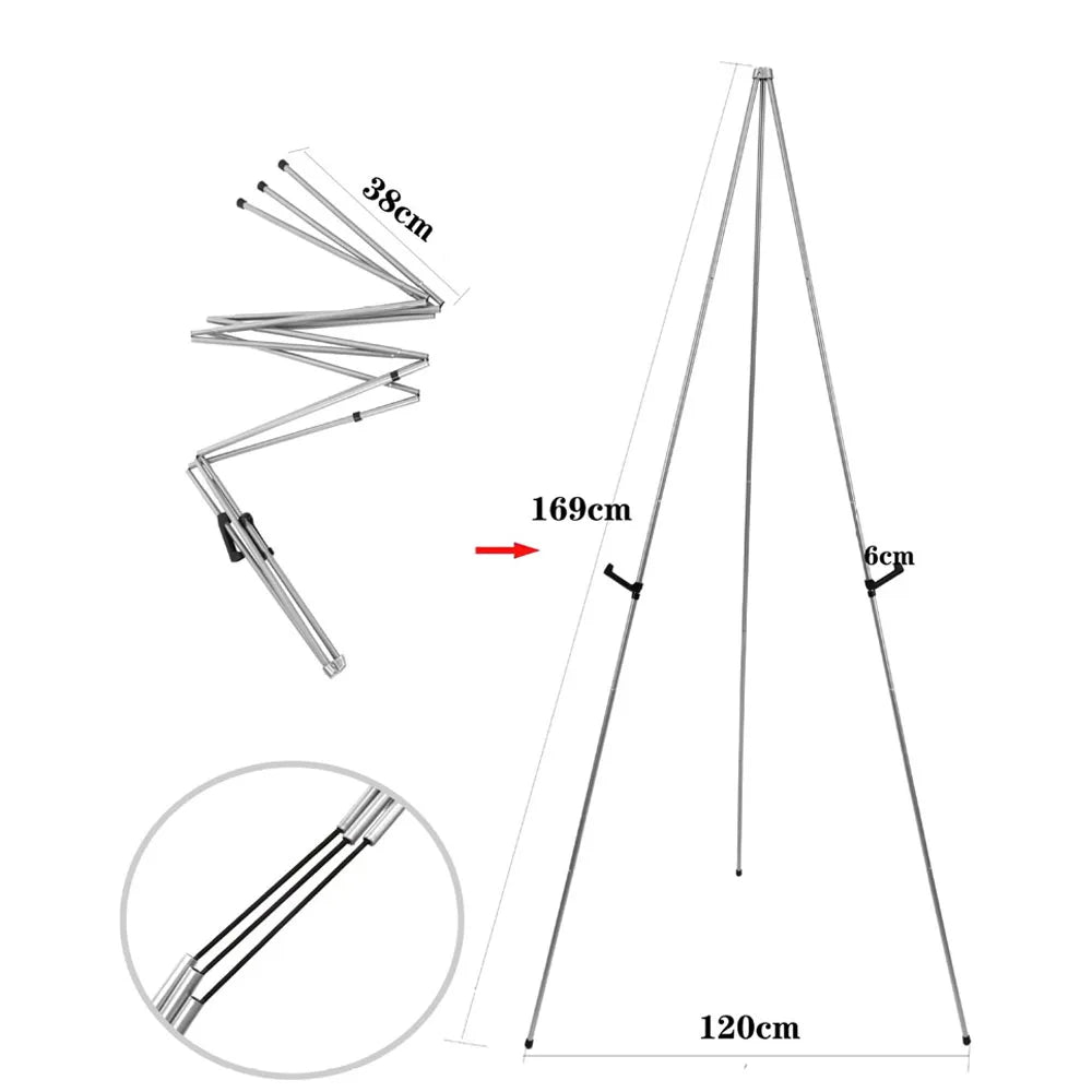 1PC Display Stand High Quality Metal Tripod Display Collapsible Adjustable Height Anti-slip