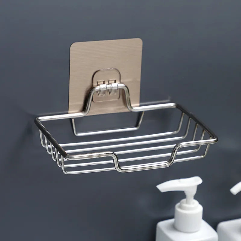 High Quality Soap Rack Wall Mounted Soap Holder Stainless Steel Soap Sponge Dish Bathroom Accessories