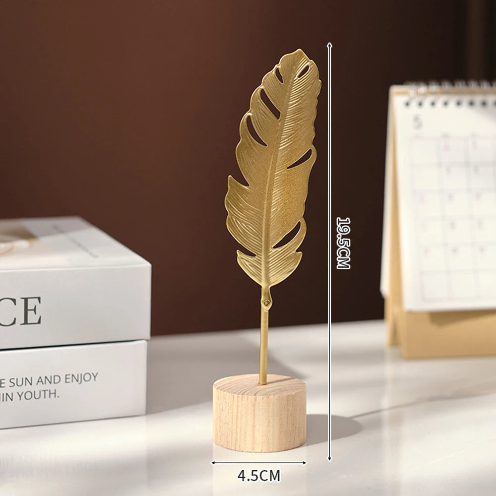 Nordic Gold Ginkgo Leaf Crafts Leaves Sculpture