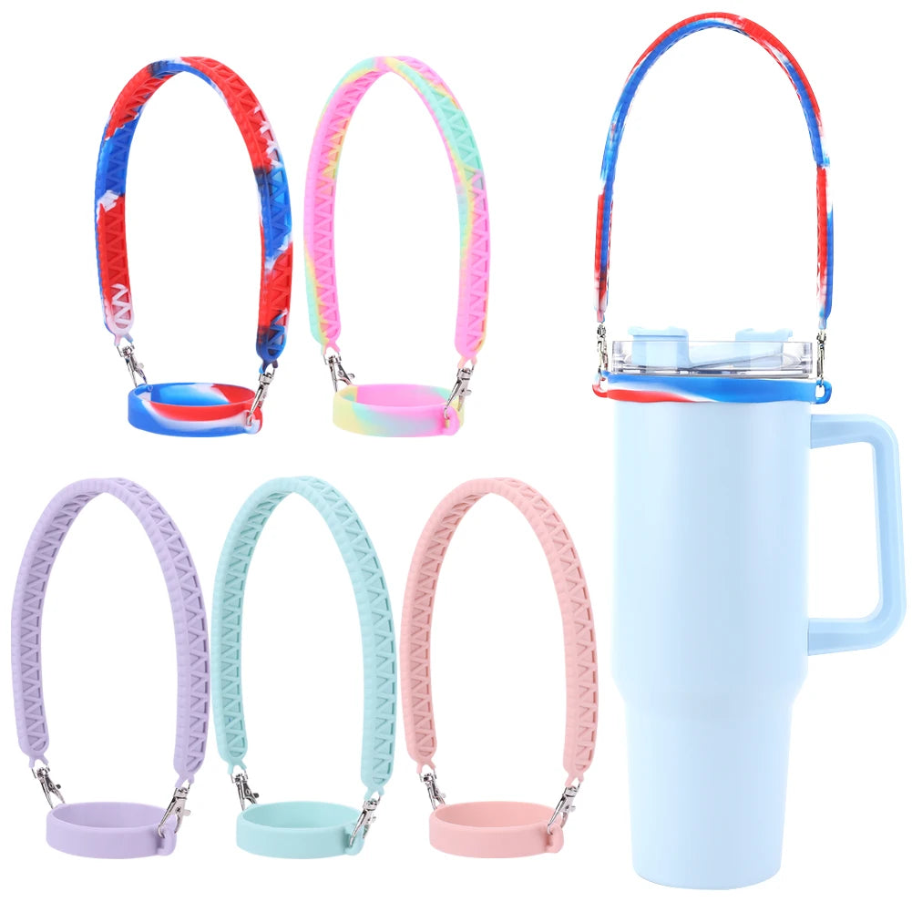 Silicone Water Bottle Handle Fit Most 8-40oz Bottle Water Bottle Strap