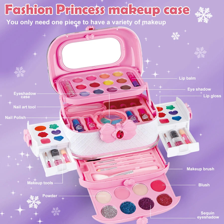 Kids Washable Makeup Girl Toys - Real Make Up Set