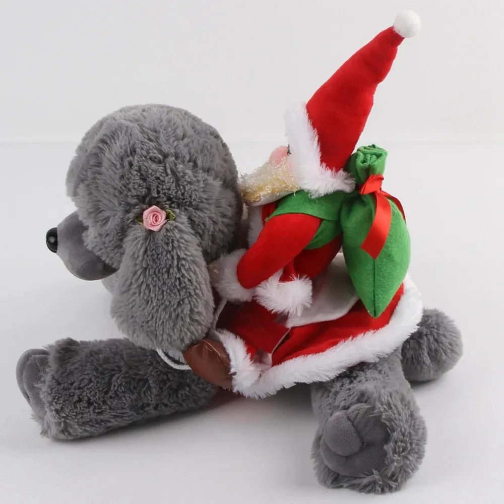 Christmas Dog Costume Funny Christmas Santa Claus Riding on Dog