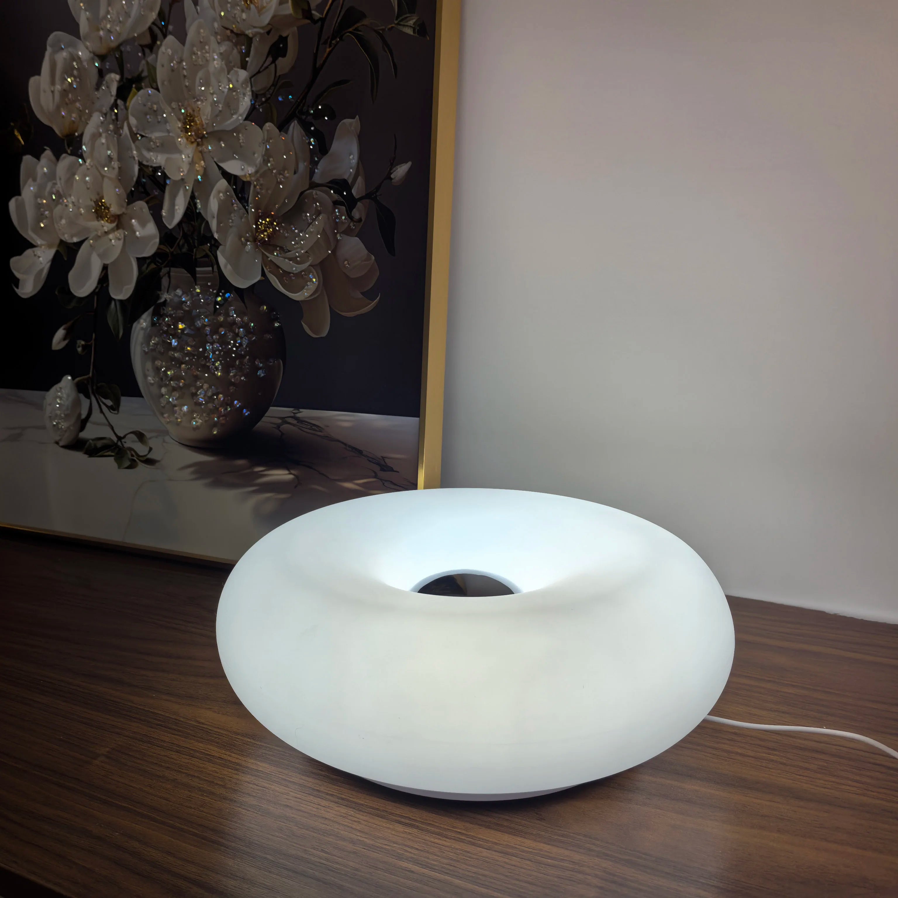 Bauhaus table lamp USB plug  donut ambient light