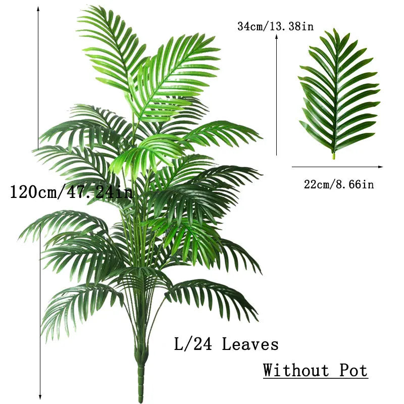 90-180cm Large Fake Palm Tree Artificial Tropical Plants