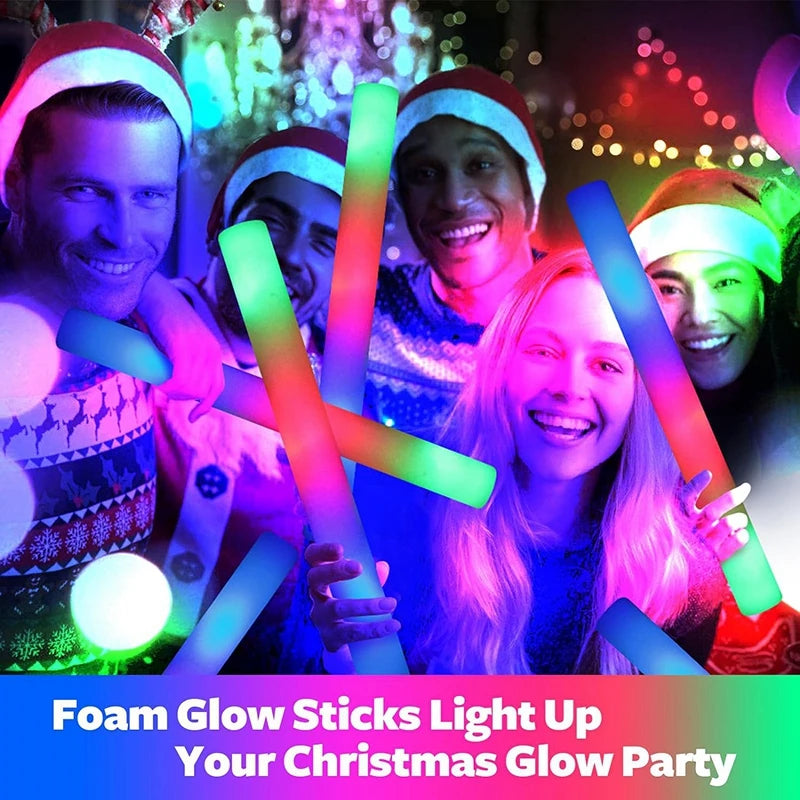 5/10/20pcs Foam Glowing Sticks Wedding Party Accessories LED Glow Sticks