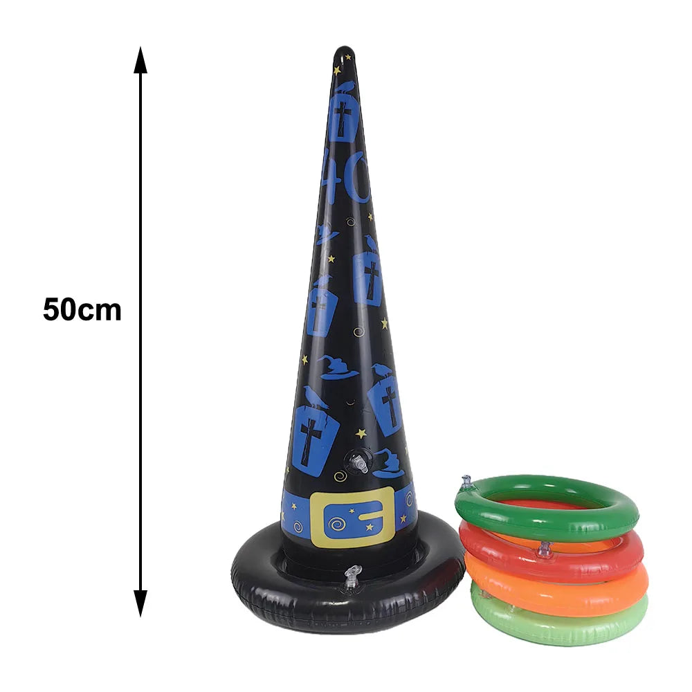 Halloween Games Inflatable Witch Hat Ring Toss Game Halloween Inflatable Ring Toss Game Halloween