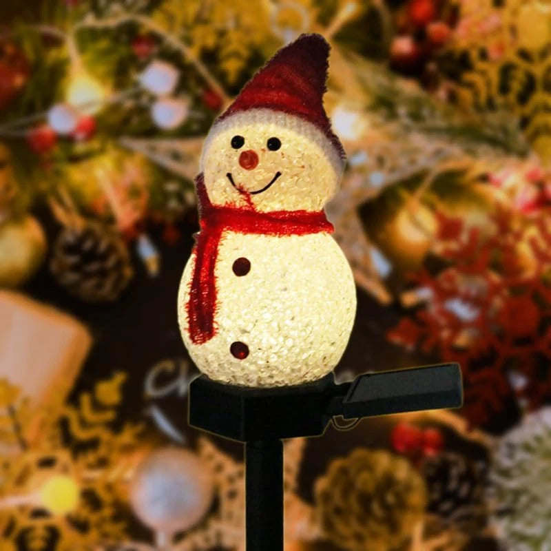 Solar Light Snowman Christmas Outdoor