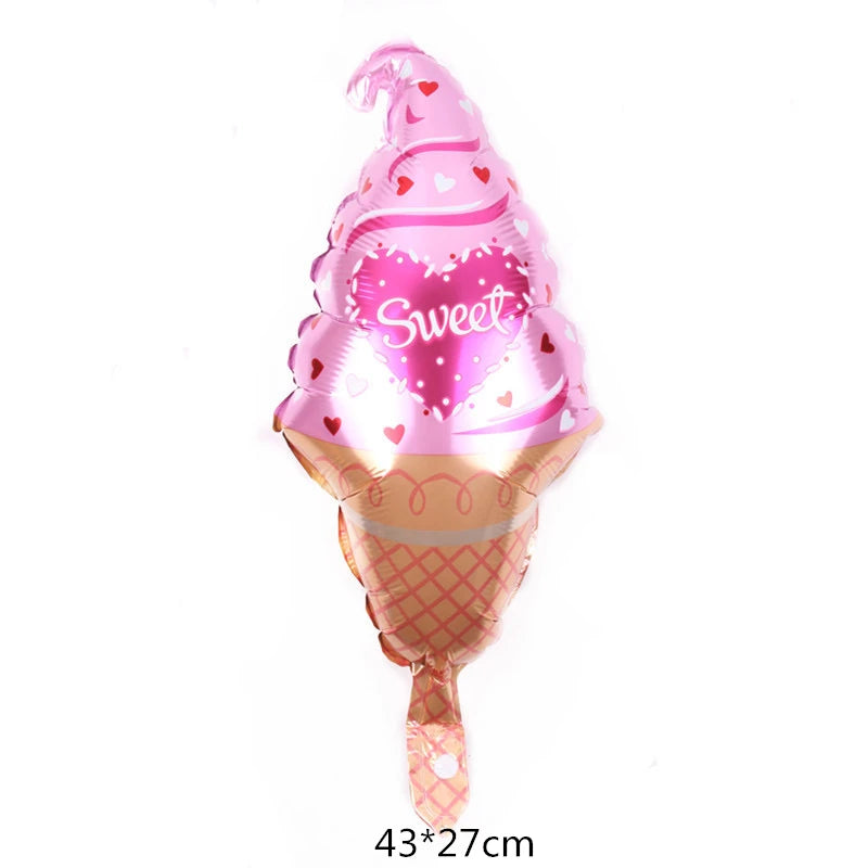 32Inch Donut globos Foil Balloon Fruit Ice Cream Helium Balloon