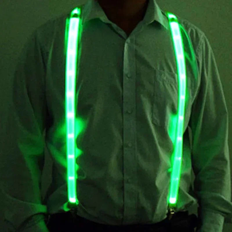 NEW Party Supplies Suspenders with Bow Tie LED Lights Woman Hangers