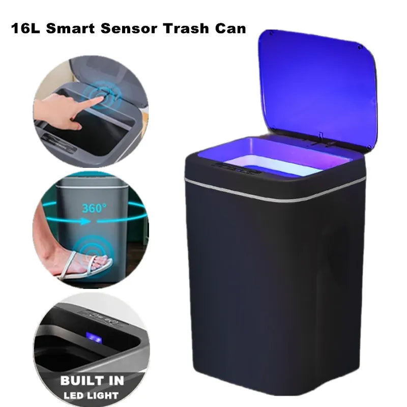 16L Automatic Sensor Trash Can Electric Touchless Smart Bin