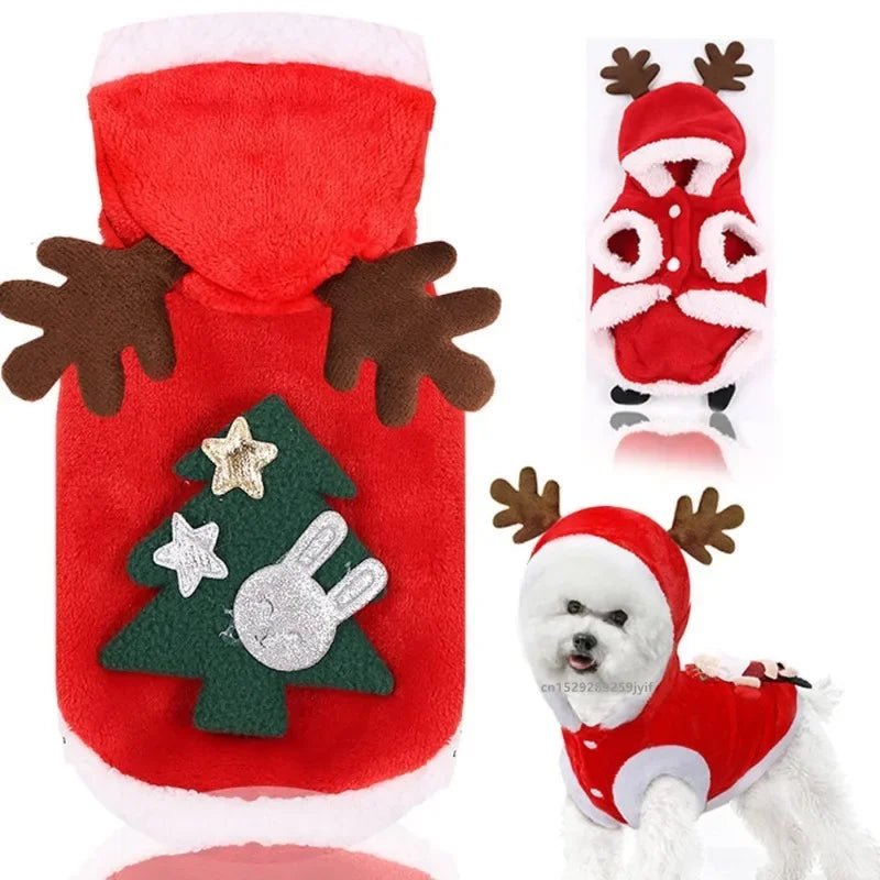 Winter Dog Christmas Jumpsuit Clothes