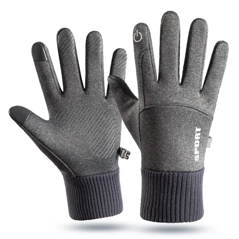 Winter Warm Full Fingers Waterproof Wind proof Cycling Outdoor Sports  Gloves