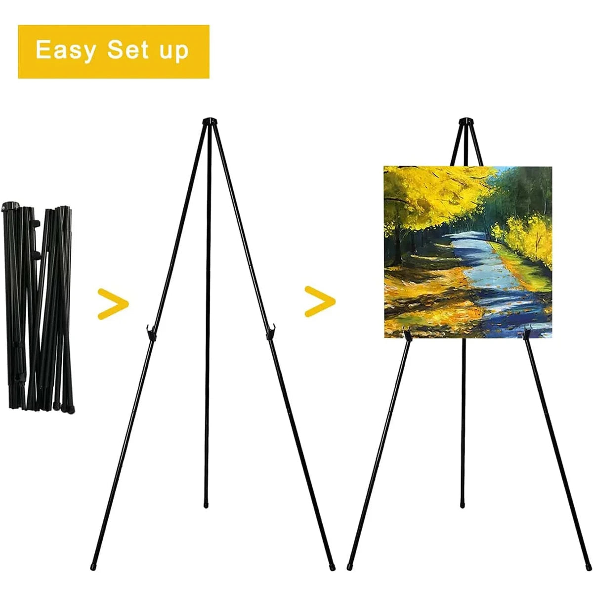 1PC Display Stand High Quality Metal Tripod Display Collapsible Adjustable Height Anti-slip