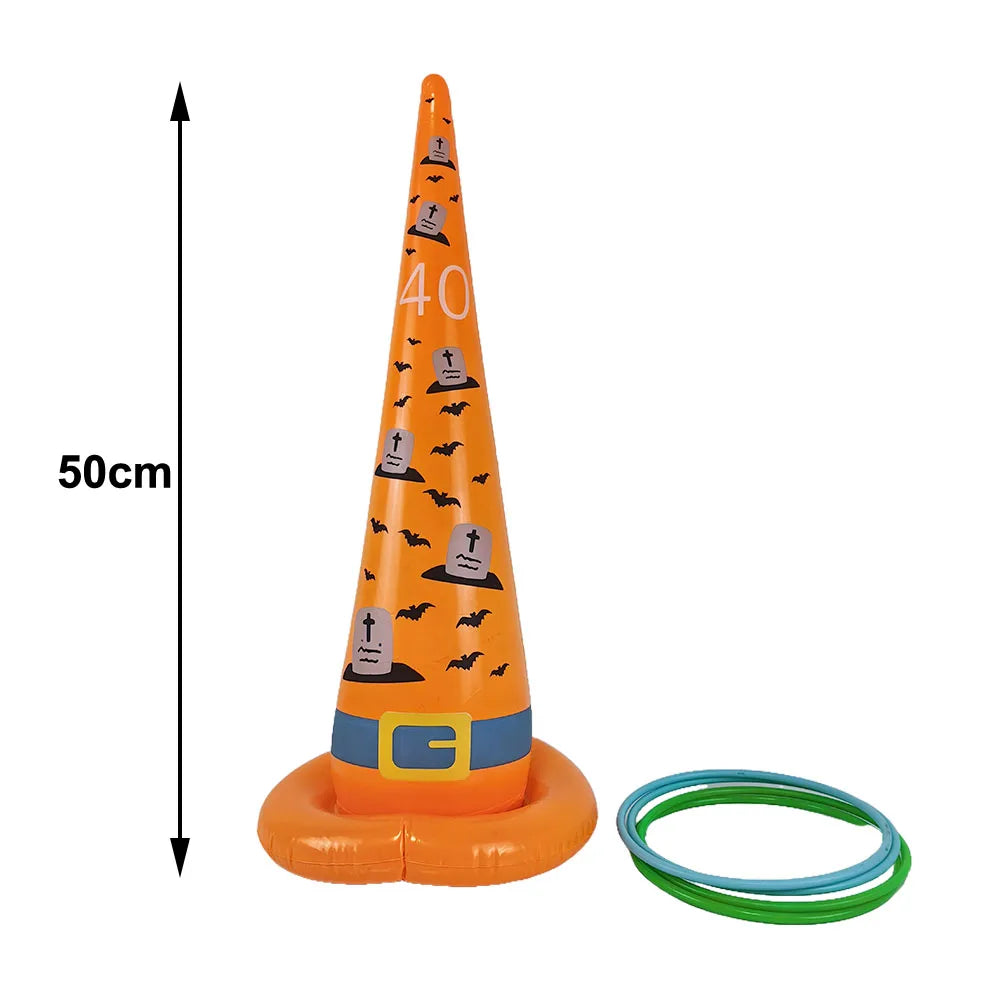 Halloween Games Inflatable Witch Hat Ring Toss Game Halloween Inflatable Ring Toss Game Halloween