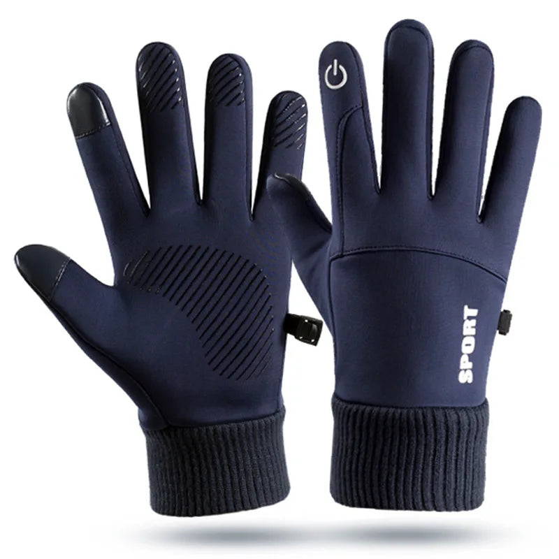 Winter Warm Full Fingers Waterproof Wind proof Cycling Outdoor Sports  Gloves