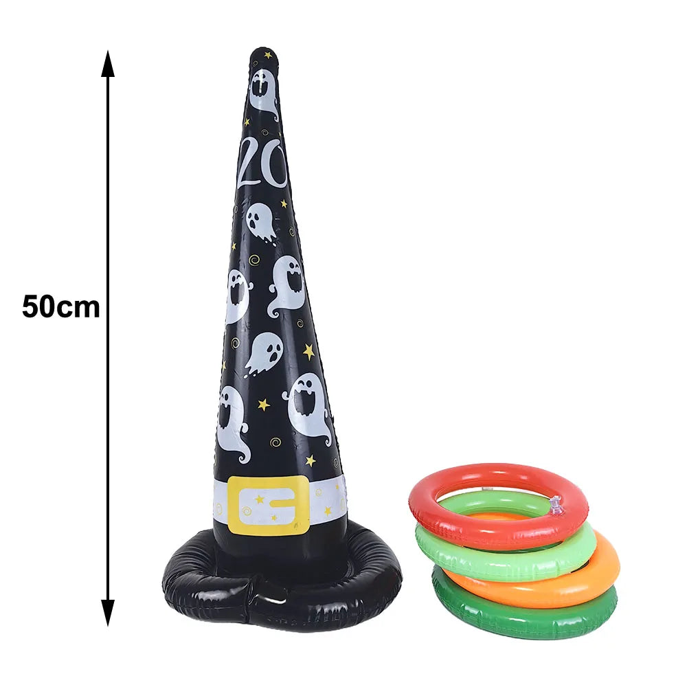 Halloween Games Inflatable Witch Hat Ring Toss Game Halloween Inflatable Ring Toss Game Halloween