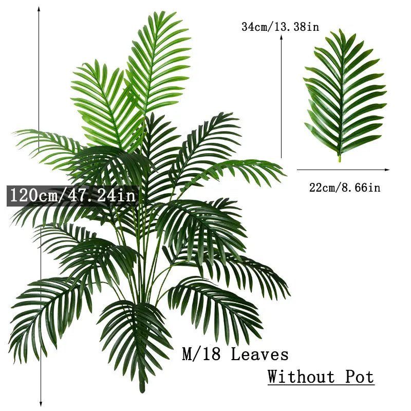 90-180cm Large Fake Palm Tree Artificial Tropical Plants