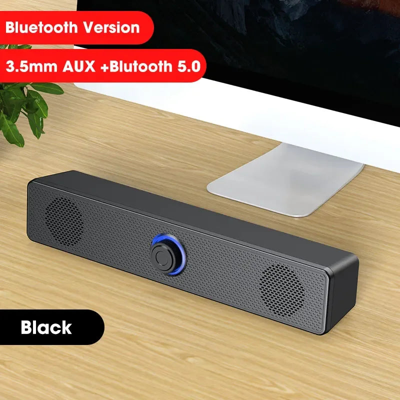 PC Soundbar Wired and Wireless Bluetooth Speaker USB Powered Soundbar