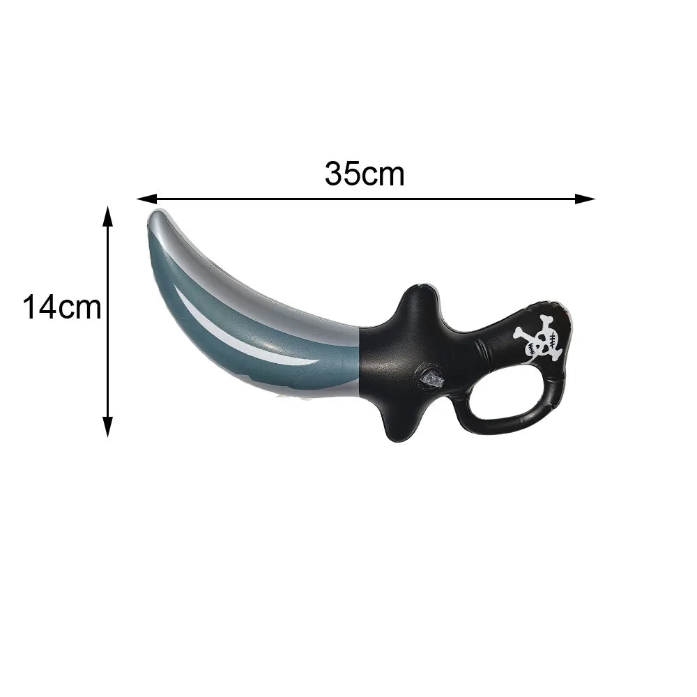 PVC Inflatable Pirate Swords Balloon Kids Pirate Birthday Party Supplies