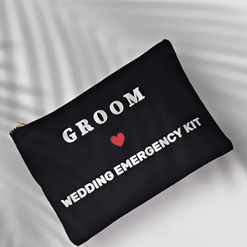 Bride groom Mr Mrs Couples Wedding day Survival Emergency Kit Bag Bridal Shower bachelor bachelorette Party decoration gift