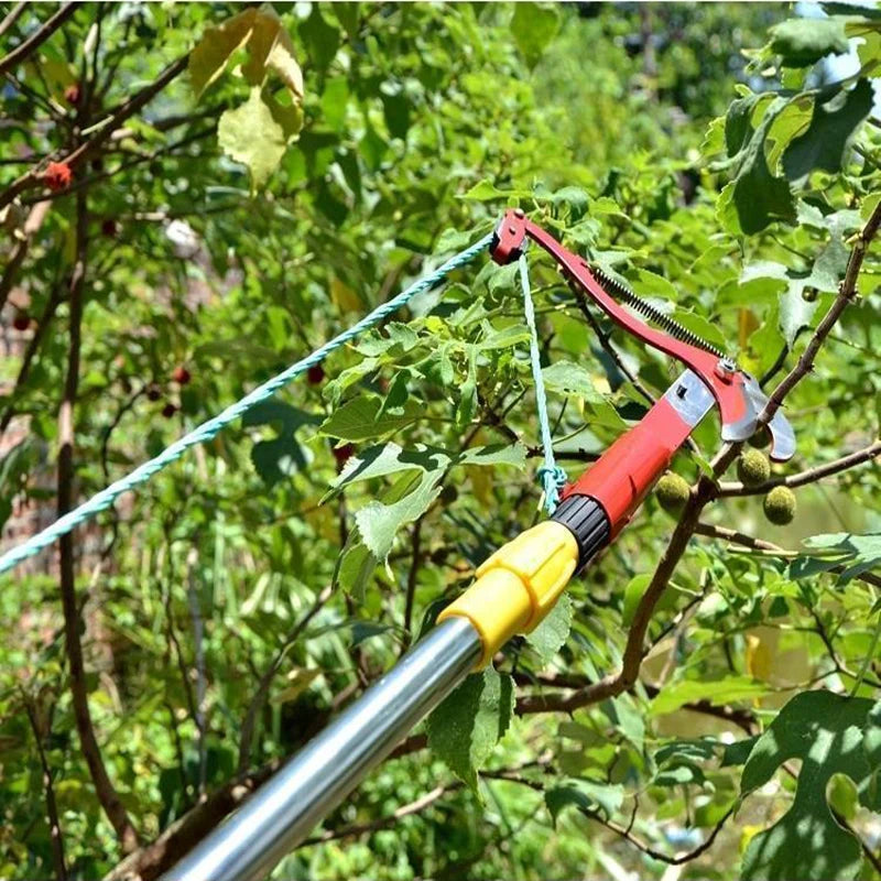 1PC High-Altitude Extension Lopper Branch Scissors Extendable Fruit Tree Pruning Saw Cutter Garden Trimmer Tool With Rope