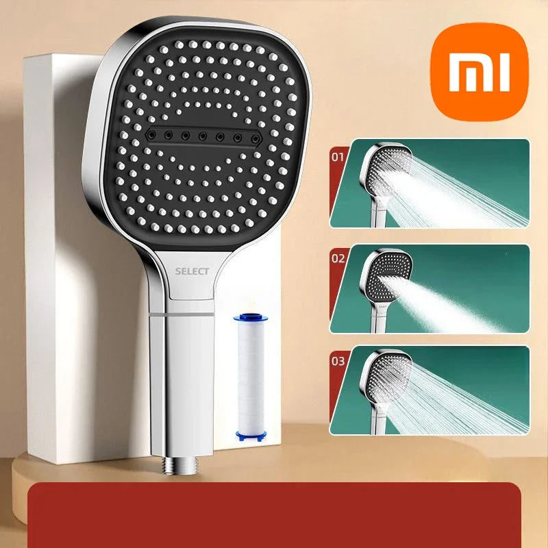 Xiaomi 13cm Large Panel Shower Head 3 Modes Adjustable High Pressure Massage Shower Head