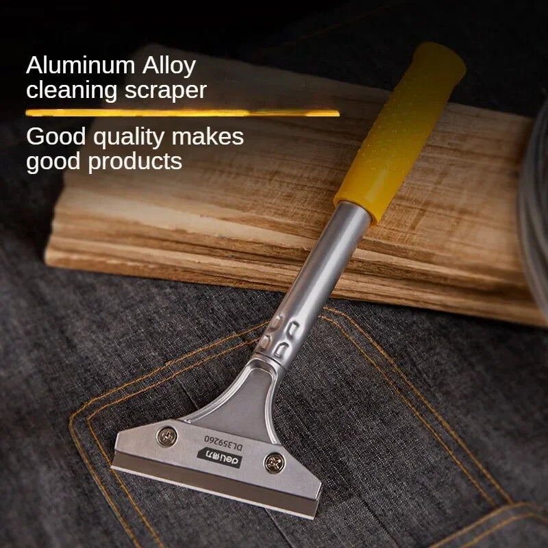 Deli New Good Quality Stainless Steel Wallpaper Paint Tiles Flooring Scraper 600 mm Remover With Blade Household Cleaning Tools